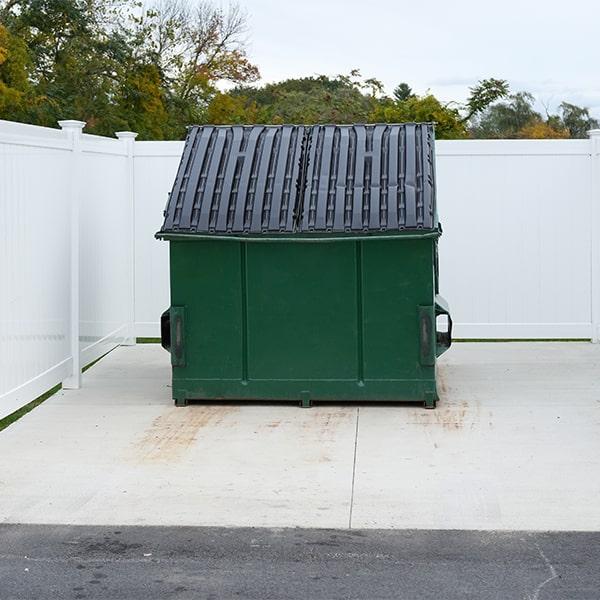 commercial dumpsters are emptied based on an agreed-upon schedule with the customer